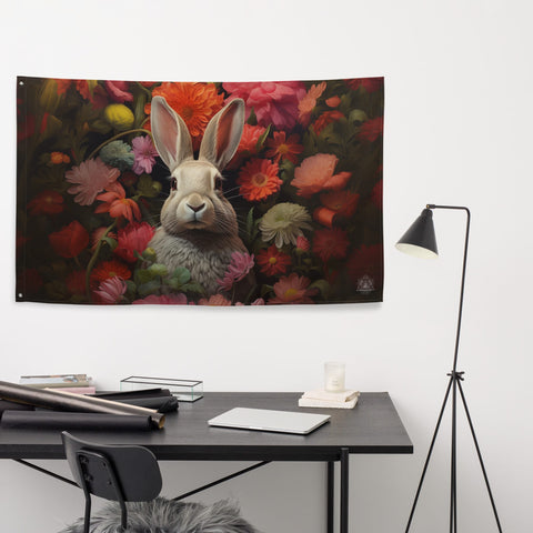 About my Brain Institute Wall Art Rabbit Spirit Animal Flag Wall Art