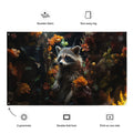 About my Brain Institute Wall Art Raccoon Spirit Animal Flag Wall Art
