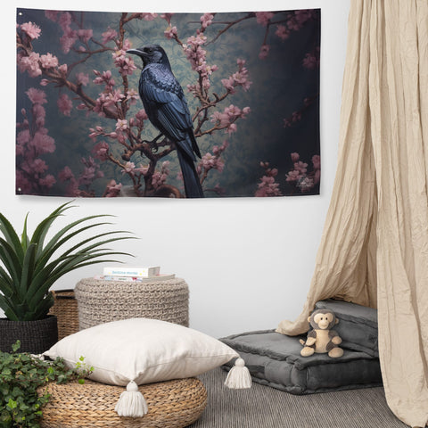 About my Brain Institute Wall Art Raven Spirit Animal Flag Wall Art