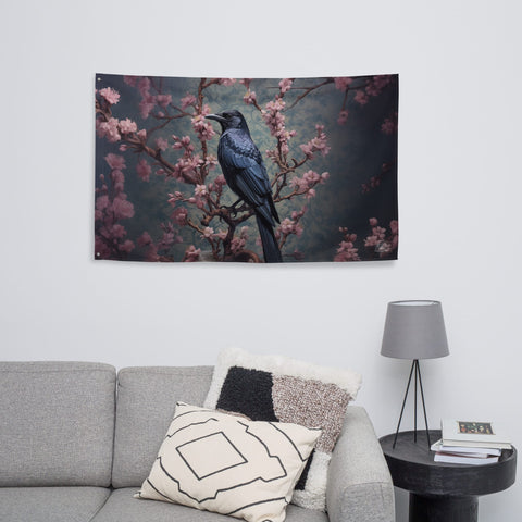 About my Brain Institute Wall Art Raven Spirit Animal Flag Wall Art