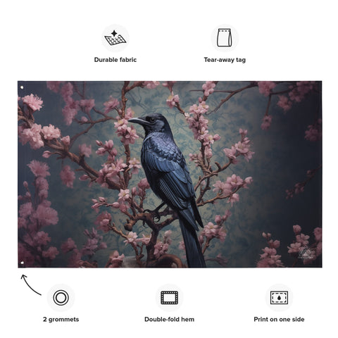 About my Brain Institute Wall Art Raven Spirit Animal Flag Wall Art