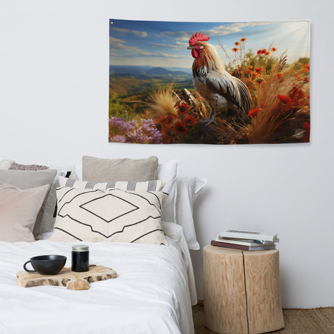 About my Brain Institute Wall Art Rooster Spirit Animal Flag Wall Art