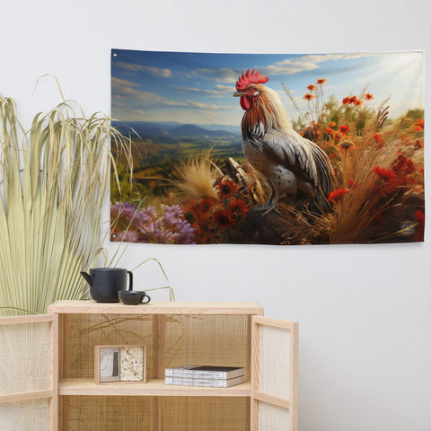 About my Brain Institute Wall Art Rooster Spirit Animal Flag Wall Art