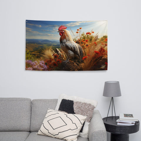 About my Brain Institute Wall Art Rooster Spirit Animal Flag Wall Art