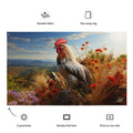 About my Brain Institute Wall Art Rooster Spirit Animal Flag Wall Art