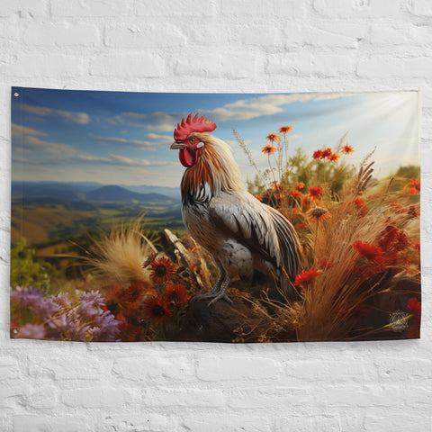 About my Brain Institute Wall Art Rooster Spirit Animal Flag Wall Art