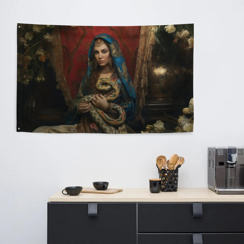 About my Brain Institute Wall Art Sahmeran Goddess Flag Wall Art