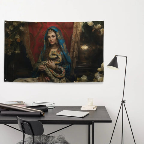 About my Brain Institute Wall Art Sahmeran Goddess Flag Wall Art
