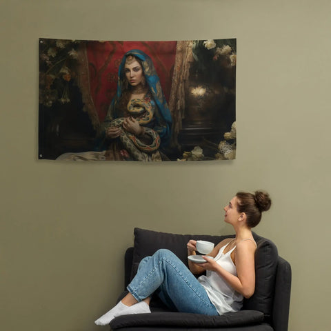 About my Brain Institute Wall Art Sahmeran Goddess Flag Wall Art