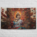 About my Brain Institute Wall Art Saraswati Goddess Flag Wall Art