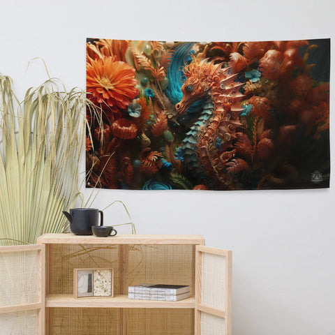 About my Brain Institute Wall Art Seahorse Spirit Animal Flag Wall Art