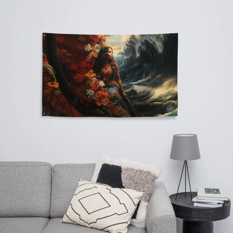 About my Brain Institute Wall Art Sina-Uli Goddess Flag Wall Art