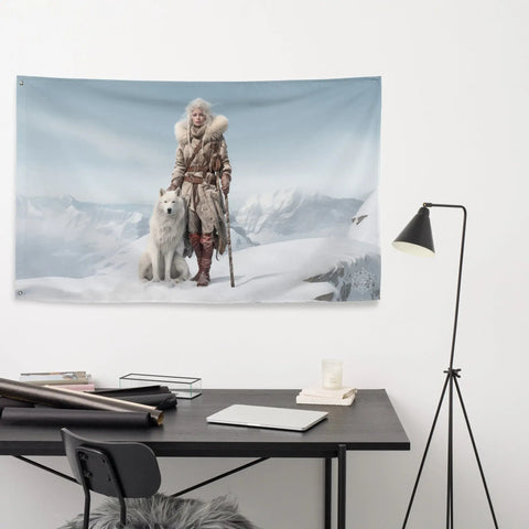 About my Brain Institute Wall Art Skadi Goddess Flag Wall Art