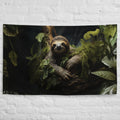 About my Brain Institute Wall Art Sloth Spirit Animal Flag Wall Art