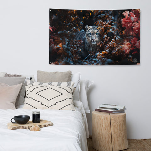 About my Brain Institute Wall Art Snow Leopard Spirit Animal Flag Wall Art