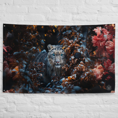 About my Brain Institute Wall Art Snow Leopard Spirit Animal Flag Wall Art