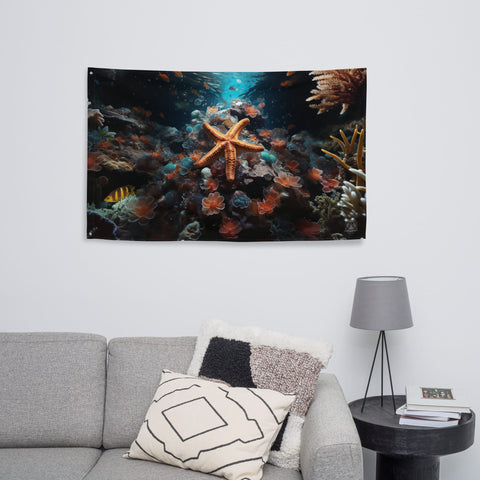 About my Brain Institute Wall Art Starfish Spirit Animal Flag Wall Art