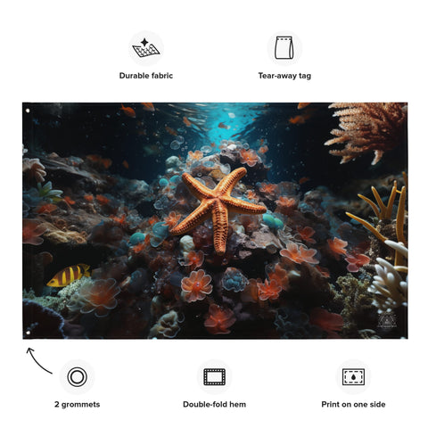 About my Brain Institute Wall Art Starfish Spirit Animal Flag Wall Art