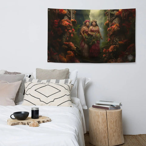 About my Brain Institute Wall Art Taema & Tilafaiga Goddesses Flag Wall Art