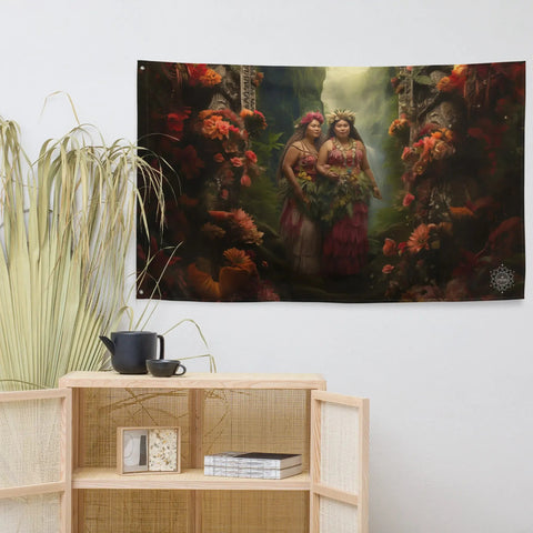 About my Brain Institute Wall Art Taema & Tilafaiga Goddesses Flag Wall Art