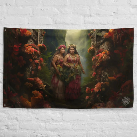 About my Brain Institute Wall Art Taema & Tilafaiga Goddesses Flag Wall Art