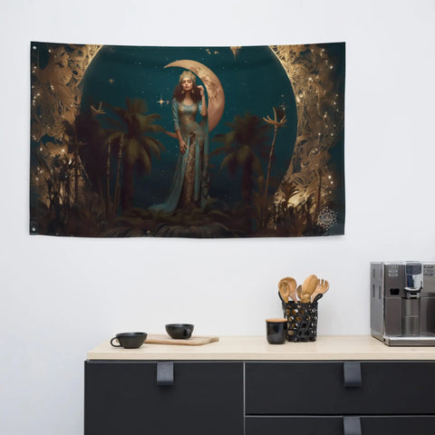 About my Brain Institute Wall Art Tanit Goddess Flag Wall Art