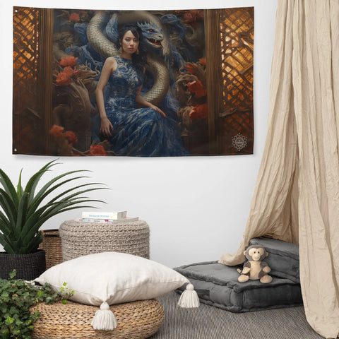 About my Brain Institute Wall Art Tiamat Goddess Flag Wall Art