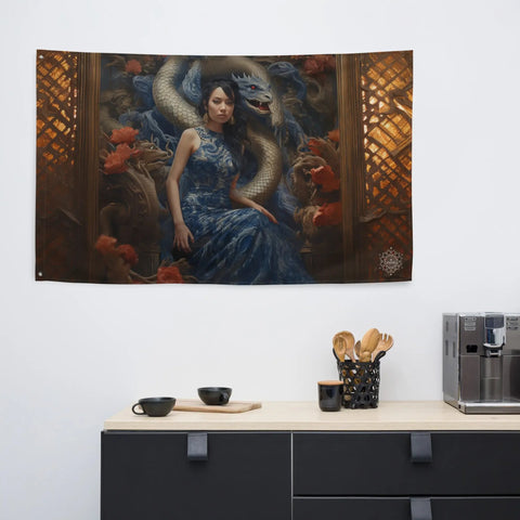 About my Brain Institute Wall Art Tiamat Goddess Flag Wall Art
