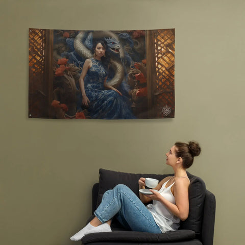 About my Brain Institute Wall Art Tiamat Goddess Flag Wall Art