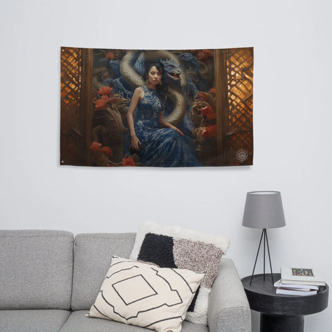 About my Brain Institute Wall Art Tiamat Goddess Flag Wall Art