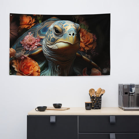 About my Brain Institute Wall Art Tortoise Spirit Animal Flag Wall Art