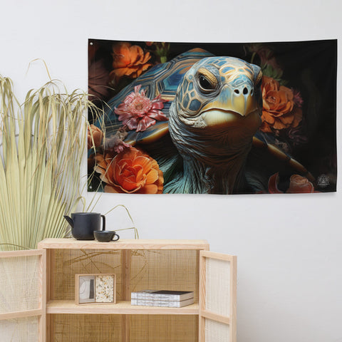 About my Brain Institute Wall Art Tortoise Spirit Animal Flag Wall Art