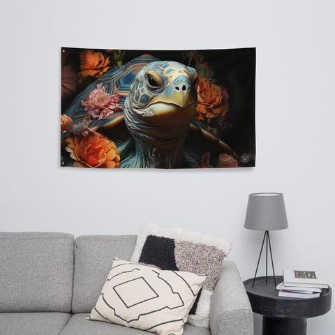 About my Brain Institute Wall Art Tortoise Spirit Animal Flag Wall Art