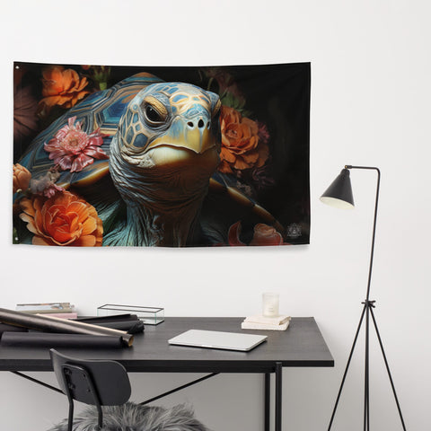 About my Brain Institute Wall Art Tortoise Spirit Animal Flag Wall Art