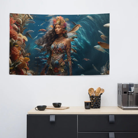 About my Brain Institute Wall Art Vairaumati Goddess Flag Wall Art