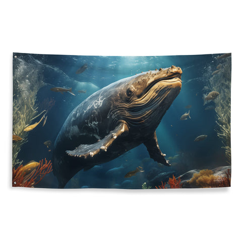 About my Brain Institute Wall Art Whale Spirit Animal Flag Wall Art
