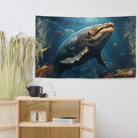 About my Brain Institute Wall Art Whale Spirit Animal Flag Wall Art