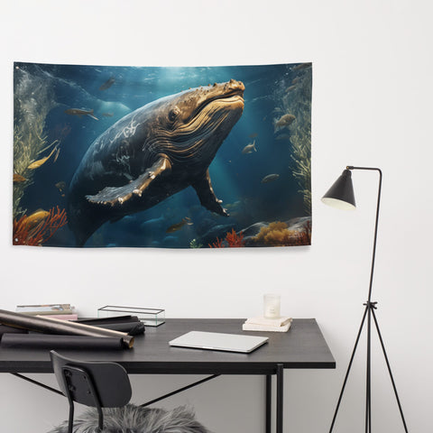 About my Brain Institute Wall Art Whale Spirit Animal Flag Wall Art