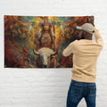 About my Brain Institute Wall Art White Buffalo Calf Woman Goddess Flag Wall Art