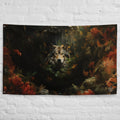 About my Brain Institute Wall Art Wolf Spirit Animal Flag Wall Art