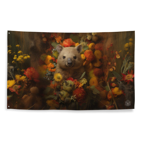 About my Brain Institute Wall Art Wombat Spirit Animal Flag Wall Art