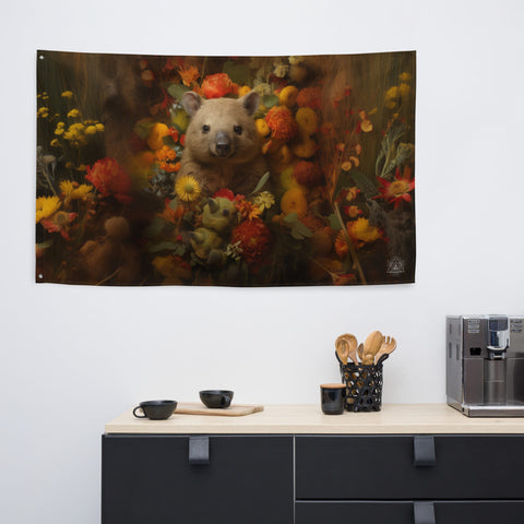 About my Brain Institute Wall Art Wombat Spirit Animal Flag Wall Art
