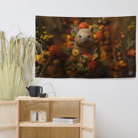 About my Brain Institute Wall Art Wombat Spirit Animal Flag Wall Art