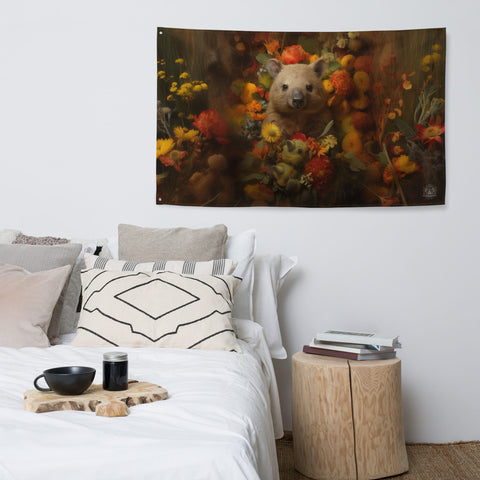 About my Brain Institute Wall Art Wombat Spirit Animal Flag Wall Art