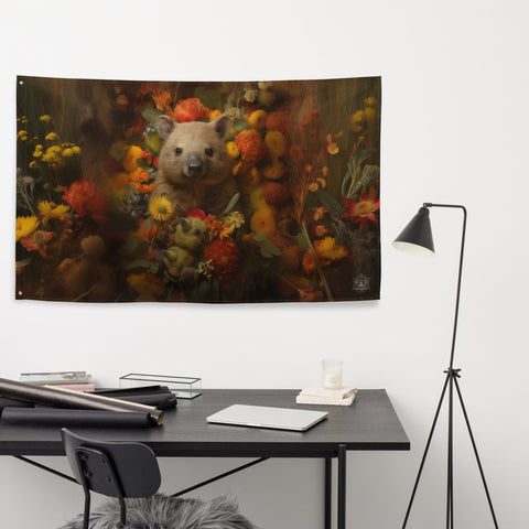About my Brain Institute Wall Art Wombat Spirit Animal Flag Wall Art