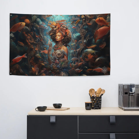 About my Brain Institute Wall Art Yemoja Goddess Flag Wall Art