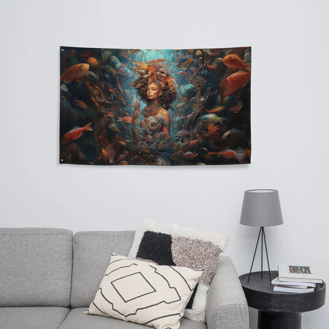 About my Brain Institute Wall Art Yemoja Goddess Flag Wall Art