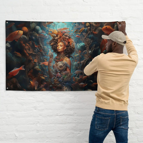 About my Brain Institute Wall Art Yemoja Goddess Flag Wall Art