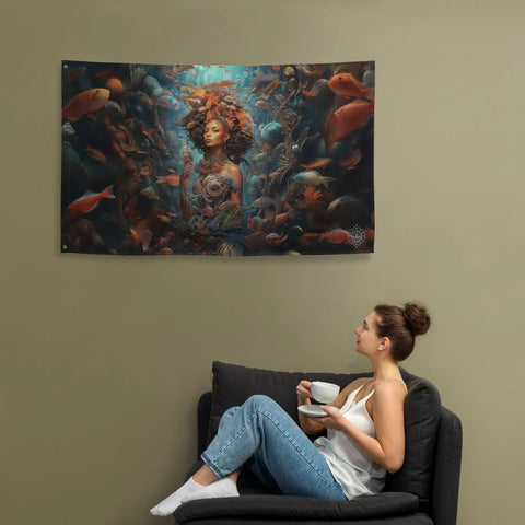 About my Brain Institute Wall Art Yemoja Goddess Flag Wall Art