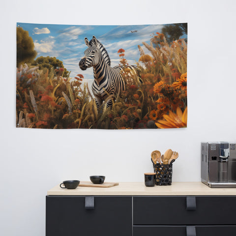 About my Brain Institute Wall Art Zebra Spirit Animal Flag Wall Art